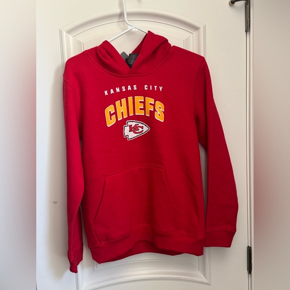 Kansas City Chiefs Red Youth NFL Team Apparel Hoodie Sweatshirt NWT - Picture 2 of 8